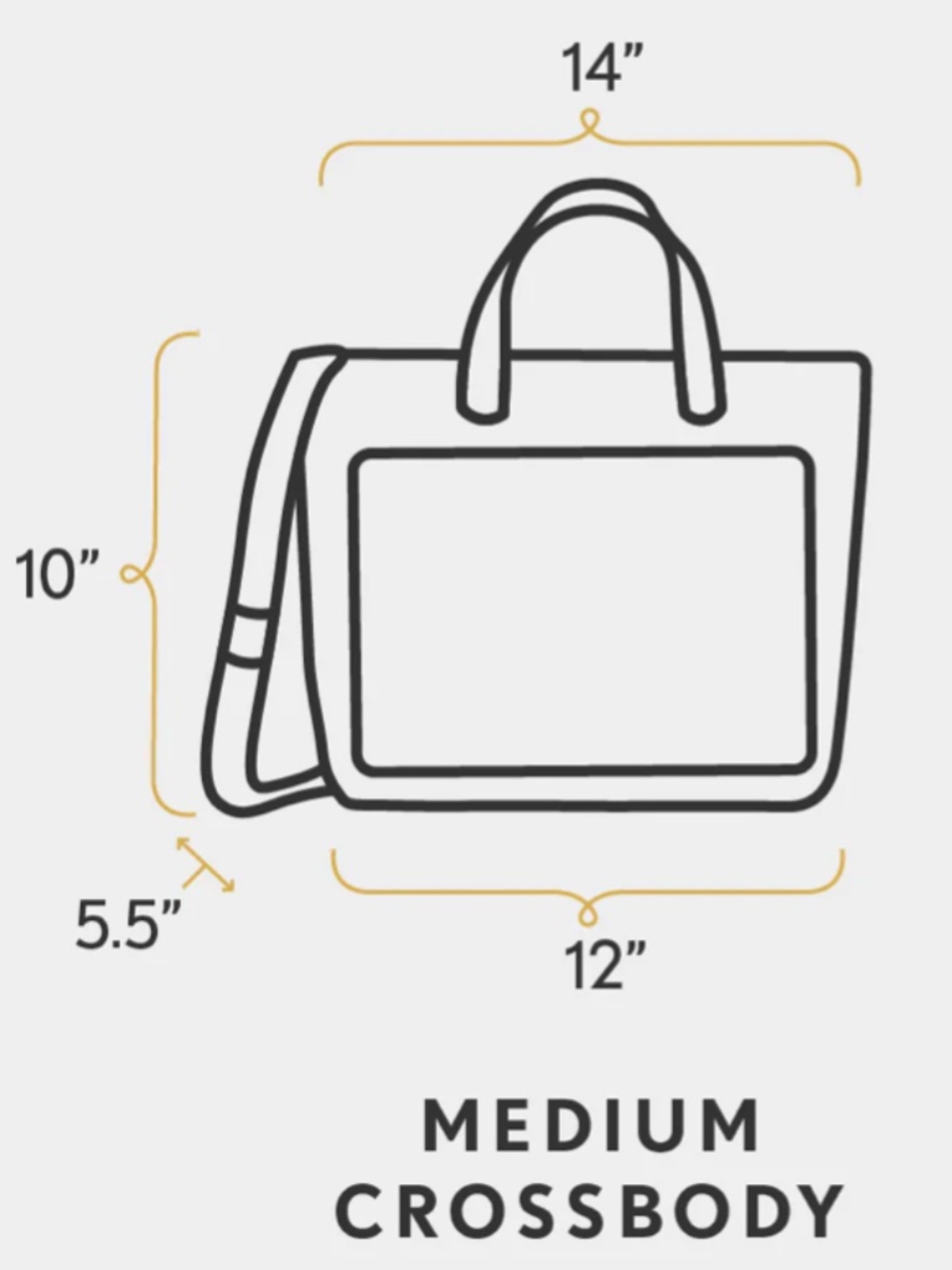 Portland Leather Medium Crossbody Tote with Zipper in Nutmeg - Picture 6 of 11